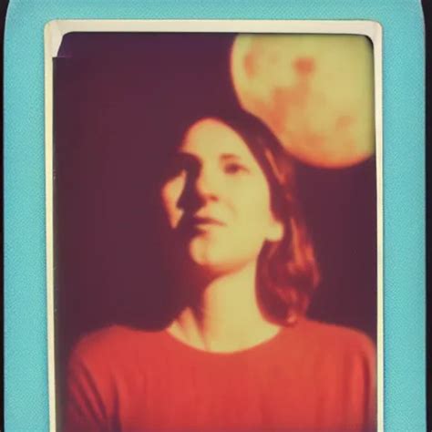 Vintage Polaroid Photo Of A Beautifuk Young Woman On Stable Diffusion