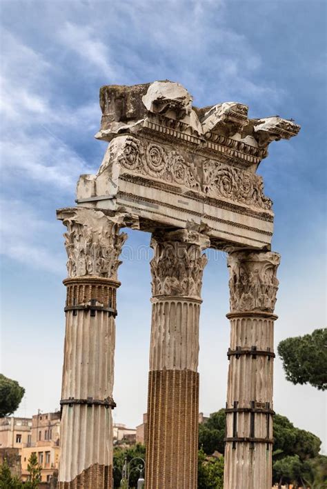 Tempel Van Venus Genetrix Roman Forum Rome Italy Stock Afbeelding