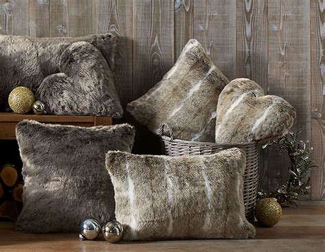 Winter Faux Fur Cushions Next Home Style Rustic Throw Pillows