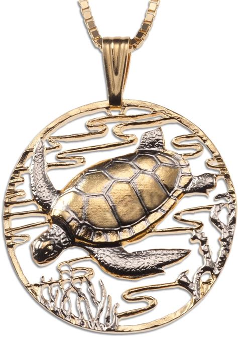 Amazon Com The Difference World Coin Jewelry Sea Turtle Pendant