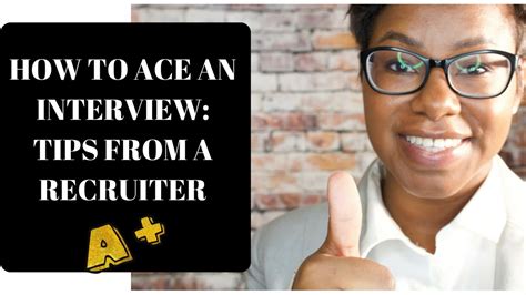 How To Ace An Interview Tips From A Recruiter Youtube