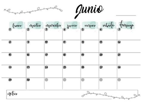 Calendario Planner Meses Desde Junio A Diciembre Fer Udocz