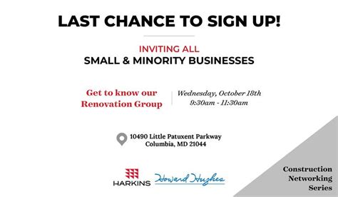 Last Chance To Sign Up To Attend Harkins Builders Inc Small And