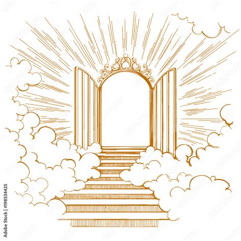 Gates Of Paradise Entrance To The Heavenly City Meeting With God