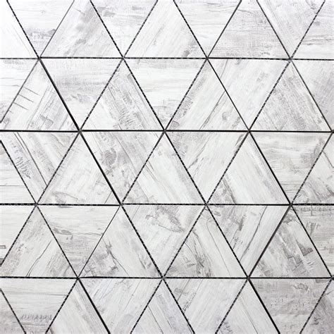 Abolos Nature Birchwood Gray Triangle Mosaic 4 In X 5 In Glass Mesh