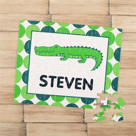 Crocodile Personalized Childrens Jigsaw Puzzle