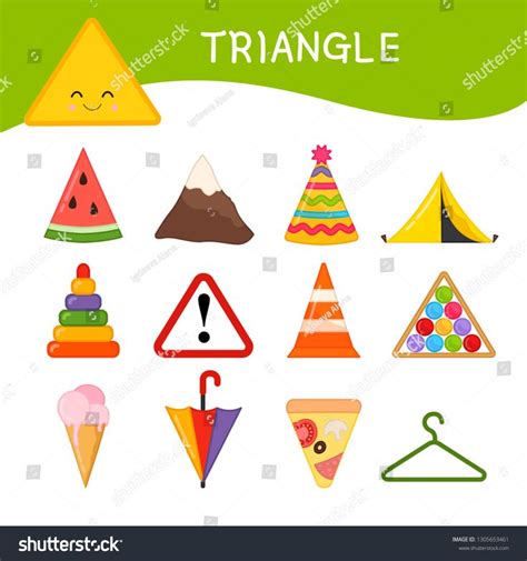 Triangle Shapes And Their Corresponding Colors Are Used To Describe The