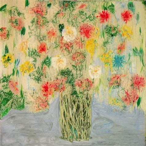 An Oil Painting Of Dripping Flowers By Cy Twombly Stable Diffusion