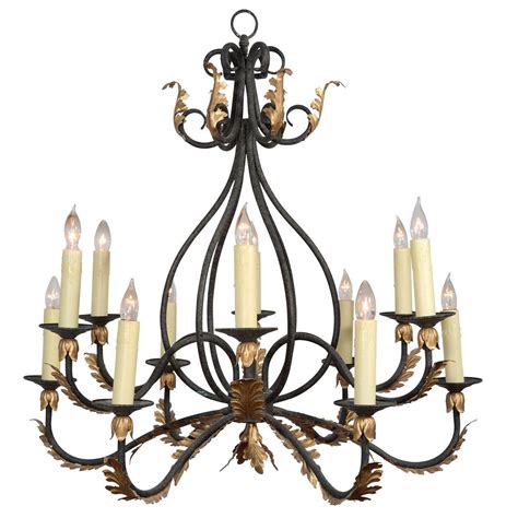 This information might be about you, your preferences or your device and is mostly used to make the site work as you expect it to. Wrought Iron, Nine-light Iron Chandelier With Gold Leaf ...