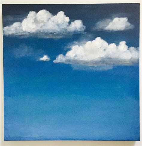 Original Acrylic Painting Cloud Painting Cloud Art Landscape Painting