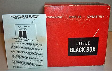 As like your little black dress, it can carry you through the many occasions in life. LITTLE BLACK BOX by Poynter Products, Inc., 1959 - 2 ...