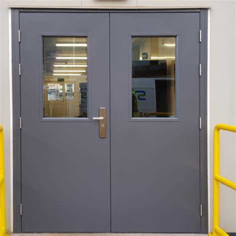 Glazed Double Steel Door By Lathams Steel Security Doorsets Ltd