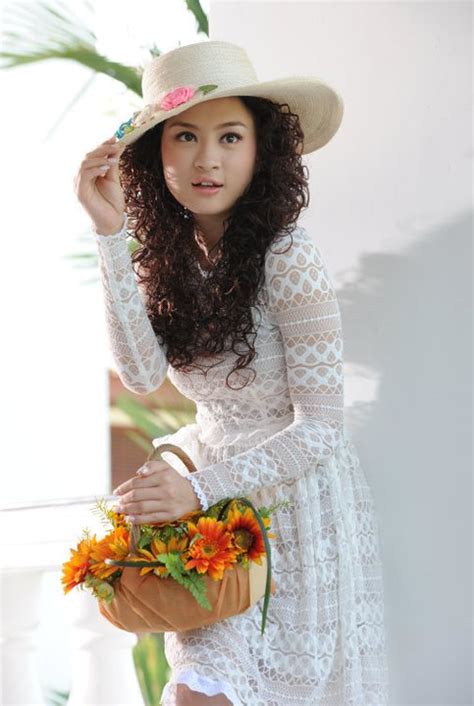 Myanmar Cute Model Wutt Hmone Shwe Yi With Beautiful White Dress