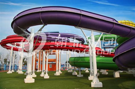 Adult Giant Spiral Fiberglass Water Slide For Outdoor Amusement Park