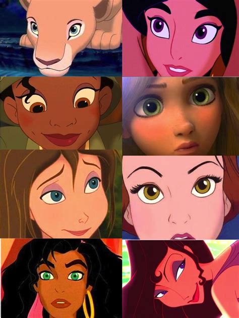 Day 17 Best Eyes Nominees Nala Jasmine Tiana Rapunzel Jane Porter Belle Esmeralda Megara