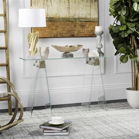 Shop Safavieh Modern Glass Loft Console Table Free Shipping Today