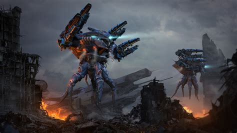 Epic War Robots Battle Hd Wallpaper