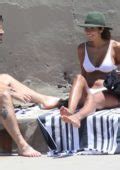 Pia Miller Rocks A White Bikini As She Enjoys A Beach Day With Tyson
