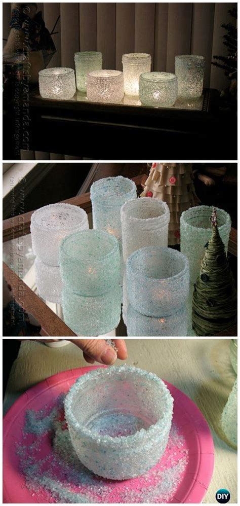 Frosted Mason Jar Glass Container Craft Projects Diy Instructions
