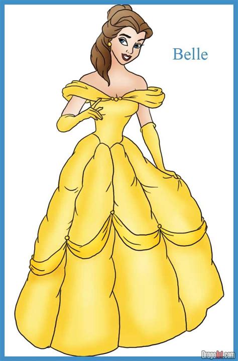 Image How To Draw Belle From Beauty And The Beast Disney