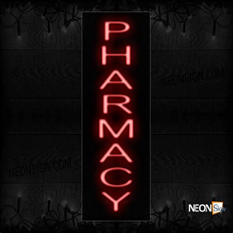 Pharmacy In Red Vertical Neon Sign