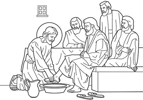 Some of the coloring page names are jesus washing the disciples feet coloring jesus washing the disciples feet coloring, kindness kindness jesus washing feet coloring coloring for kids sunday, jesus washes his disciples feet in miracles of jesus coloring netart, jesus washes disciples feet coloring childrens ministry deals, disciples coloring at colorings to, a simple and holy holy thursday con imgenes pginas para colorear. Jesus washes feet coloring page | Printables | Pinterest ...
