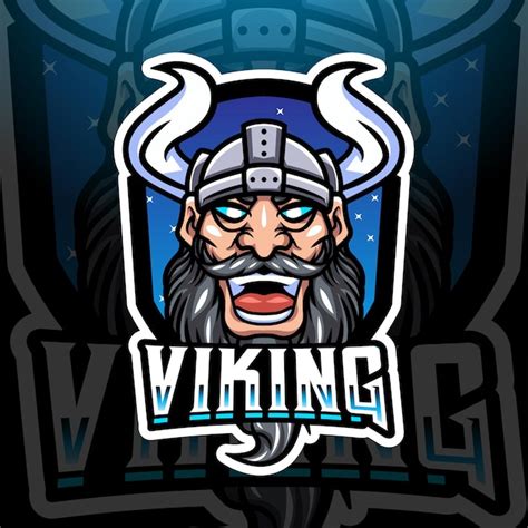 Premium Vector Viking Head Esport Mascot Gaming Logo Design