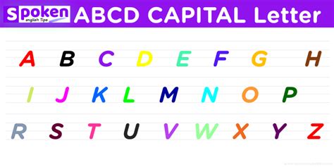 Abcd Capital Letter A To Z In English