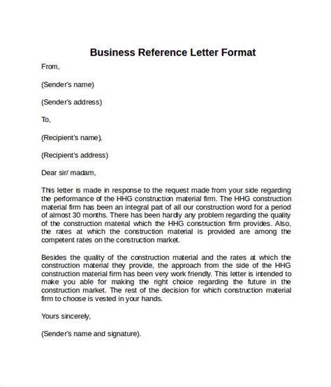 Free 7 Sample Business Letter Formats In Pdf Ms Word