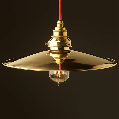 Solid Brass 310mm Flat Shade Pendant