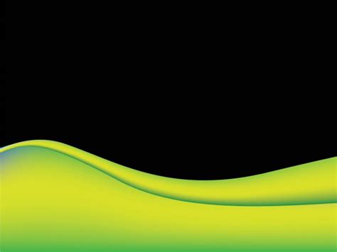 Wave Green Curves Powerpoint Templates Abstract Black
