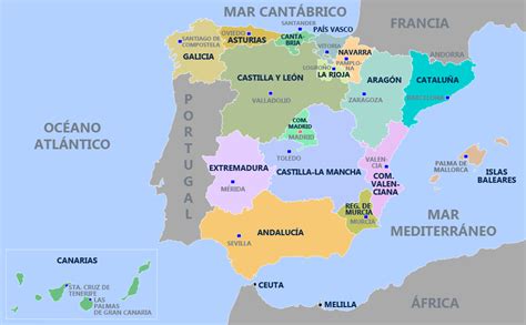 Aprender A Situar Las Comunidades Autónomas De España En Un Mapa