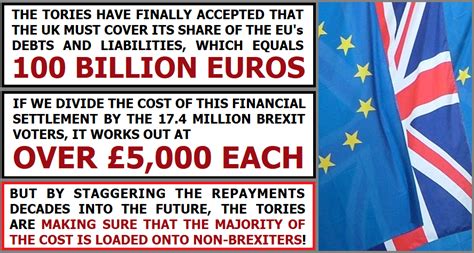 The Tories Are Loading The Majority Of The Cost Of The Brexit Settlement Onto Non Brexiters