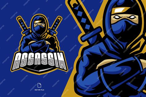 Premium Vector Beautiful Ninja Mascot Esport Logo Illustration