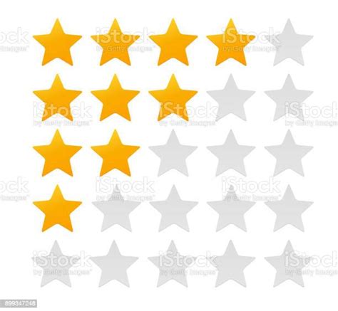 Star Rating Evaluation System And Positive Review Sign Vector