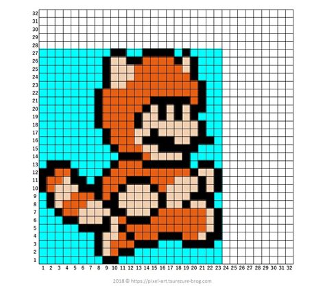 Mario Smb3 Tanooki Mario Master Of Gaming Pixel Art