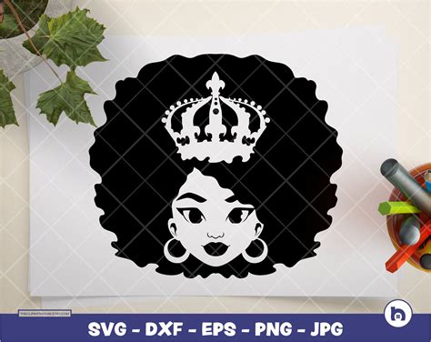 Black Queen Silhouette Digital Png Ai Svg  Etsy Svg Black Queen