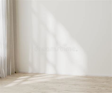 Empty Wall Mock Up Empty Room With White Wall With Sunlight And