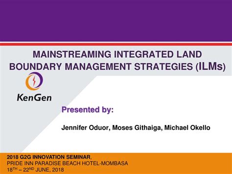 Mainstreaming Integrated Land Boundary Management Strategies Ilms
