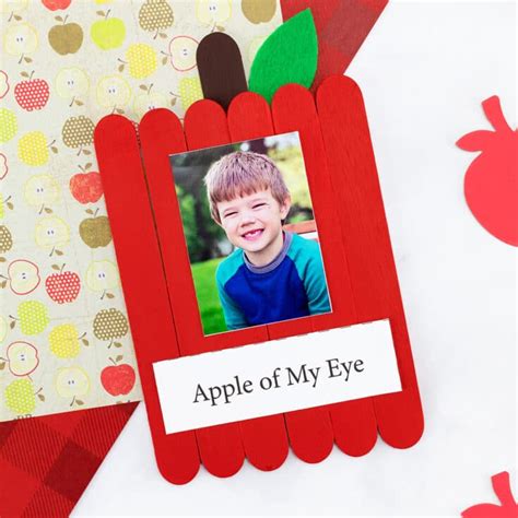 Popsicle Stick Apple Craft Fireflies And Mud Pies