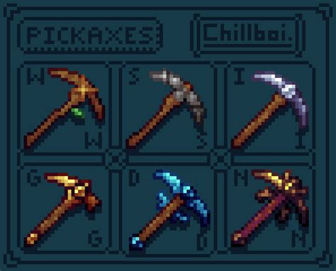 Here Are Some Pickaxe Sprites For My Not Finished Texture Pack R