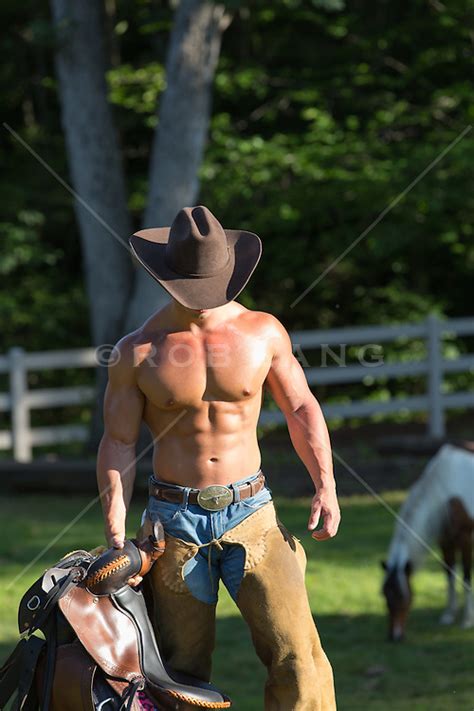 Shirtless Cowboy On A Ranch ROB LANG IMAGES LICENSING AND COMMISSIONS
