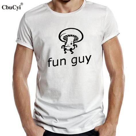 Fun Guy Funny T Shirt Mushroom Printing T Shirt Mens Humor Graphic Tee