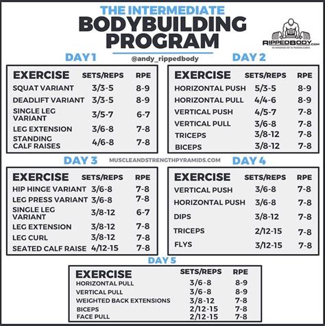 Bodybuilding Workout Schedule Eoua Blog