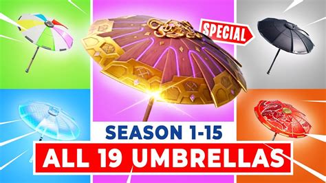 Every Victory Umbrella In Fortnite Special Umbrella Editions Youtube