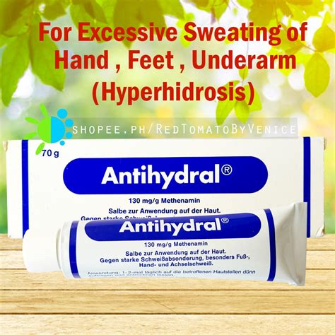 Antihydral Cream For Hyperhidrosis Excessive Sweaty Sweating Of Hands