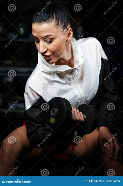 Beautiful Russian Model Fitness Shoot In Gym Stock Image Image Of Model Pump 144983275