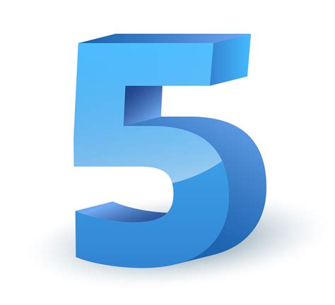 5 Number Png Images Transparent Background Png Play Images