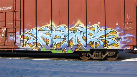 Dems Kwota Freight Train Graffiti Train Graffiti Large Scale Art
