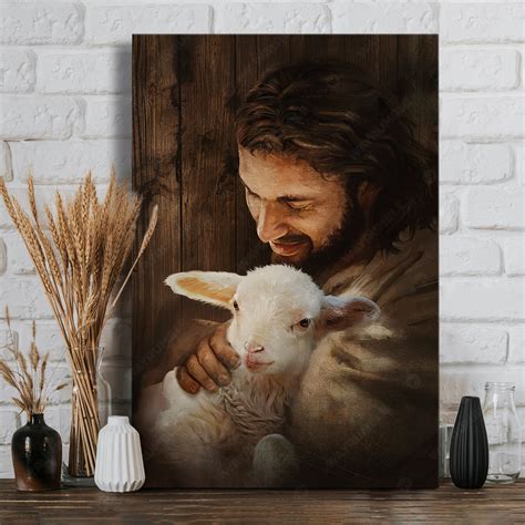 Jesus Christ The Lamb Of God Jesus Holding Lamb Vintage Picture Je